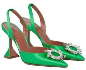 escarpins de luxe begum en satin amina muaddi